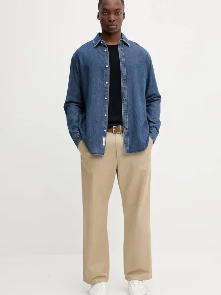 Rag & Bone koszula jeansowa regular z kołnierzykiem klasycznym niebieski