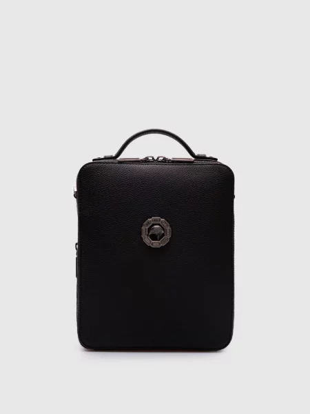 Кожаная сумка Stefano Ricci черная