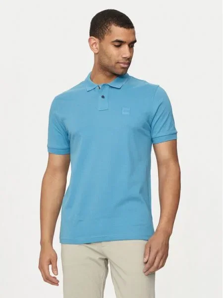 Boss Tricou polo Passenger Slim Fit albastru