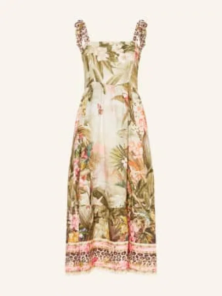 Princess Goes Hollywood Sukienka Z Lnu gruen różowa