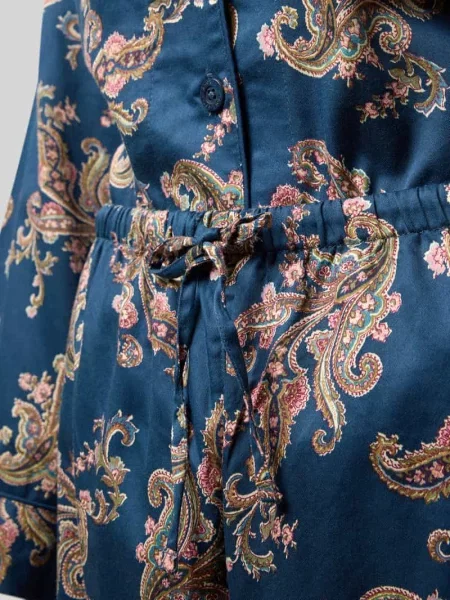 Góra od piżamy o kroju regular fit z mieszanki bawełny i Lauren Ralph Lauren granatowa