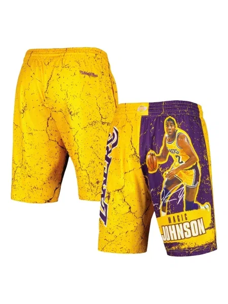 Pantaloni scurți Mitchell & Ness galben