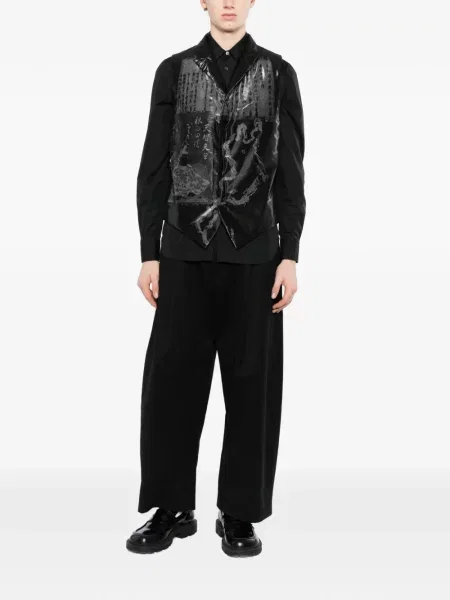 Vestă Yohji Yamamoto cu imagine negru