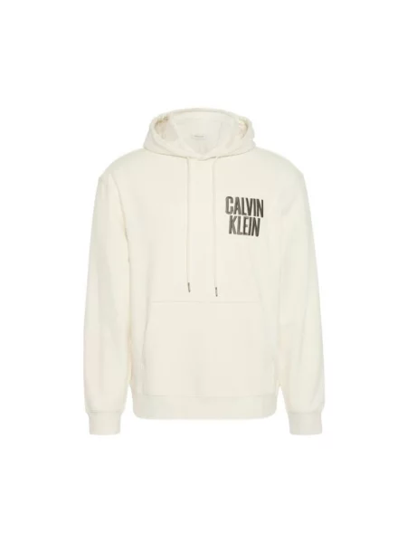 Calvin Klein Jeans Mikina čokoládová biela