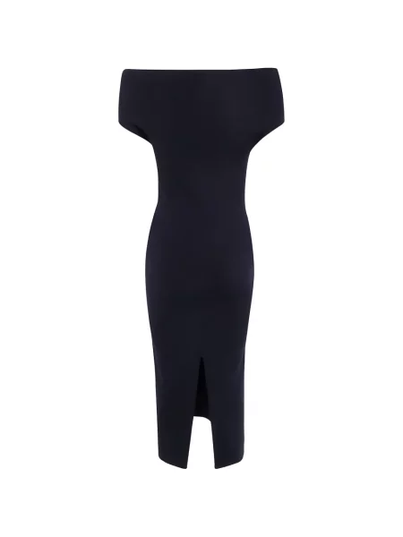 Rochie midi Alberta Ferretti cu umerii deschiși negru