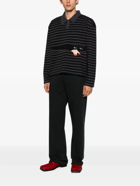 Pulover House Of Errors cu broderie negru