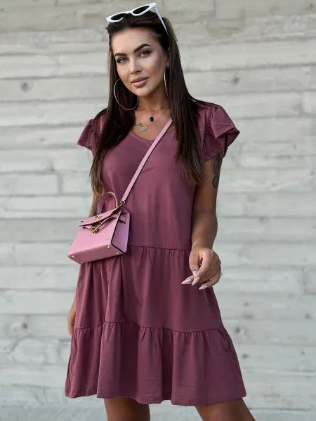 Scurt rochie Fashionhunters cu mâneci scurte