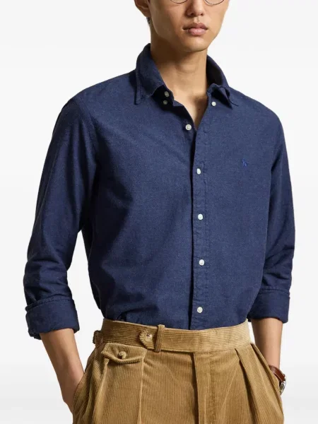 Polo majica Polo Ralph Lauren s vezom keper karirana plava