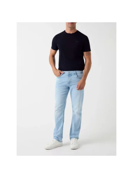 Jeansy straight leg Guess niebieskie