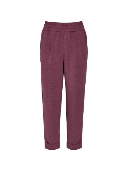 Pantaloni Varley plisate violet