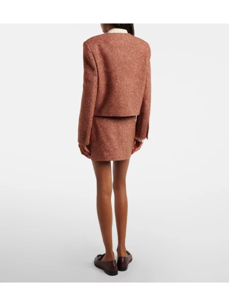 Fustă Blazé Milano cu model herringbone roz