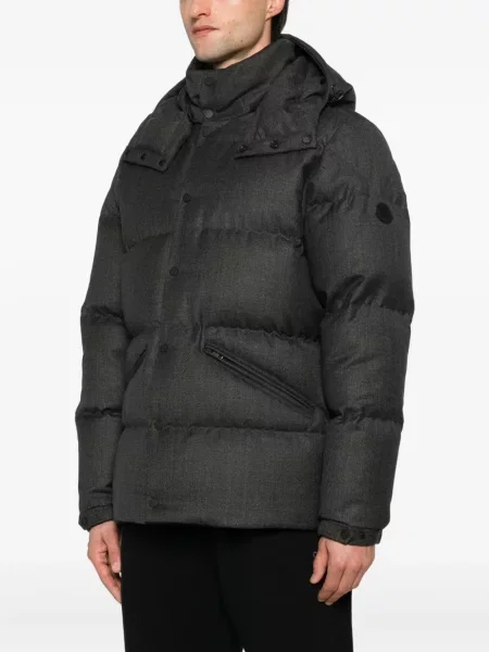 Geacă Moncler cu glugă negru