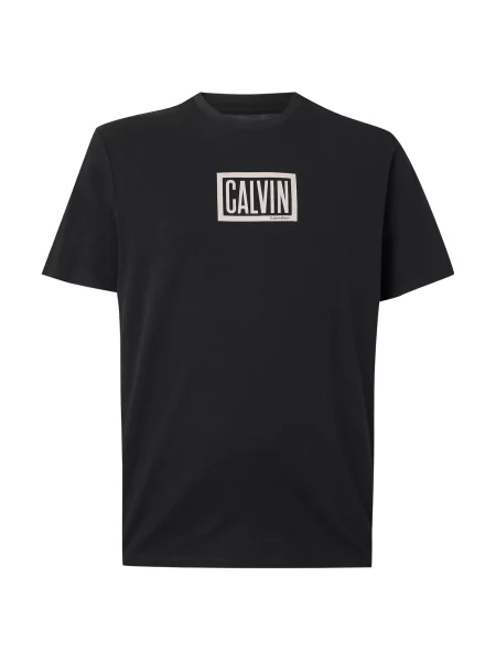 Calvin Klein Jeans Tricou negru / murdar alb