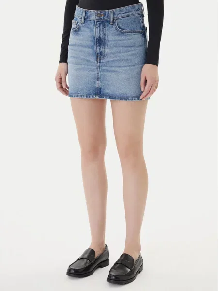 Guess Jeans Spódnica jeansowa niebieski
