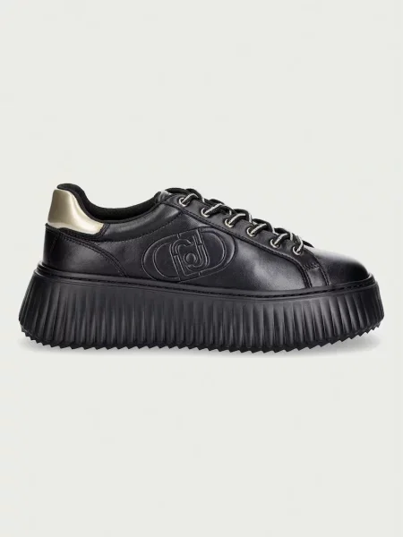 Liu Jo ELODIE 01 sneakers γυναικεία δερμάτινα μαύρο