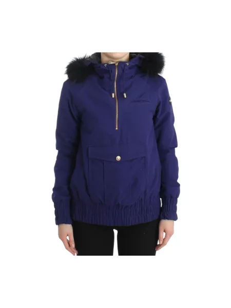 Anorak Gianfranco Ferre z kapturem niebieska