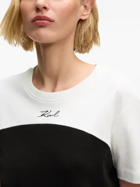 Tricou Karl Lagerfeld scurt negru