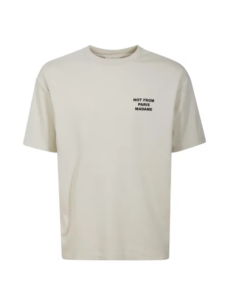 Drôle de Monsieur t-shirt Le T-Shirt Slogan z nadrukiem beżowy