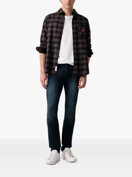 Blugi Karl Lagerfeld Jeans cu autograf albastru