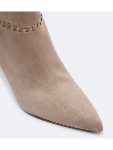 Cizme scurte Veronica Beard din piele de căprioară bej