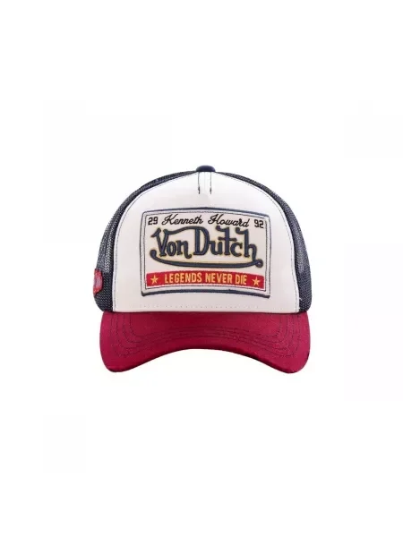 Von Dutch šiltovka trucker s bavlnou béžová