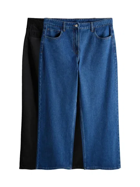 The Set Jeans albastru denim / denim negru