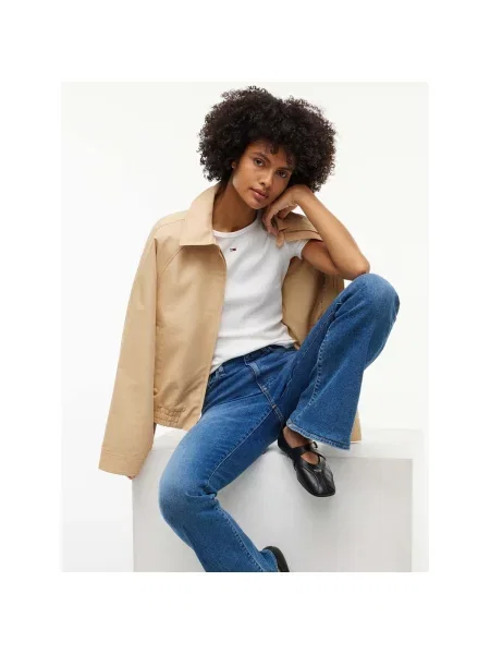 Blugi Tommy Jeans cu talie înaltă albastru