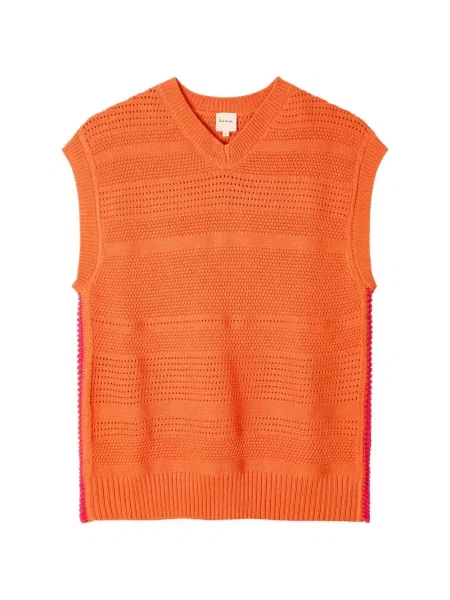 Pulover Paul Smith cu decolteu în V portocaliu