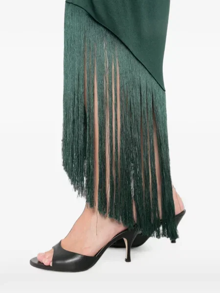 Rochie maxi Esse Studios cu franjuri verde