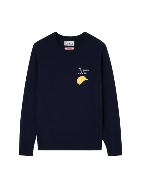 Sweter Mc2 Saint Barth wełniany niebieski