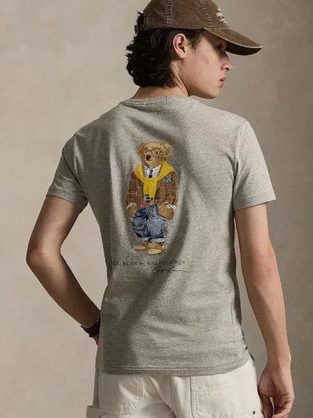 Tričko Polo Ralph Lauren sivá