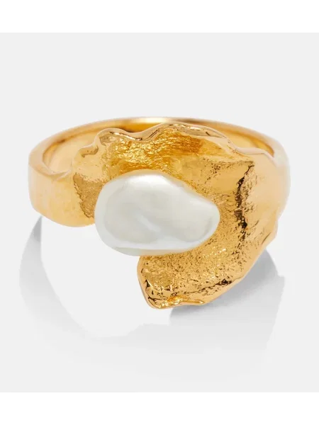 Inel Oscar De La Renta cu perle auriu