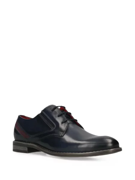 Pantofi derby Bugatti cu șireturi din piele albastru