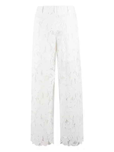 Pantaloni Isabelle Blanche din dantelă