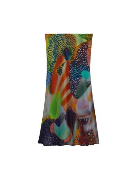 Desigual Fustă albastru marin / verde / portocaliu negru