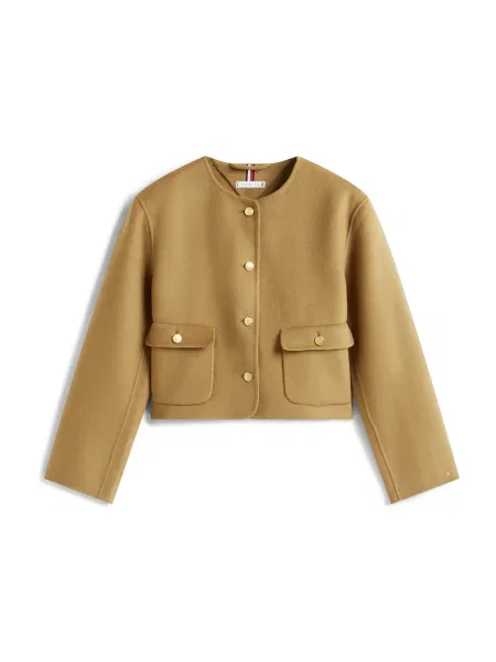 Tommy Hilfiger Prechodná bunda Béžová hnedá