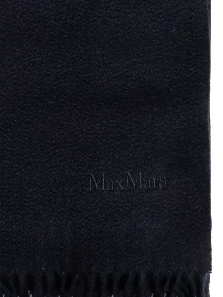 Fular Max Mara cu broderie albastru