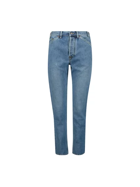 Proste jeansy Moschino z 5 kieszeniami niebieskie