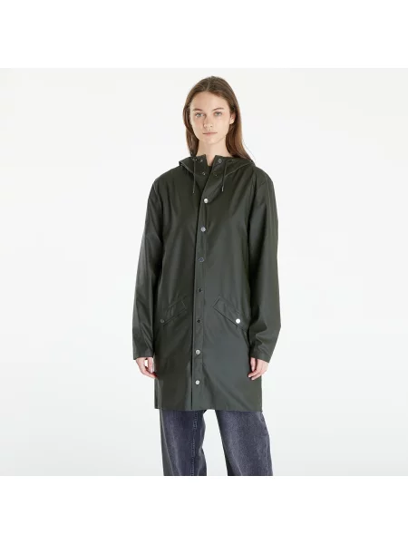 Μπουφάν Rains Long Jacket W3 UNISEX 03 Green L πράσινο