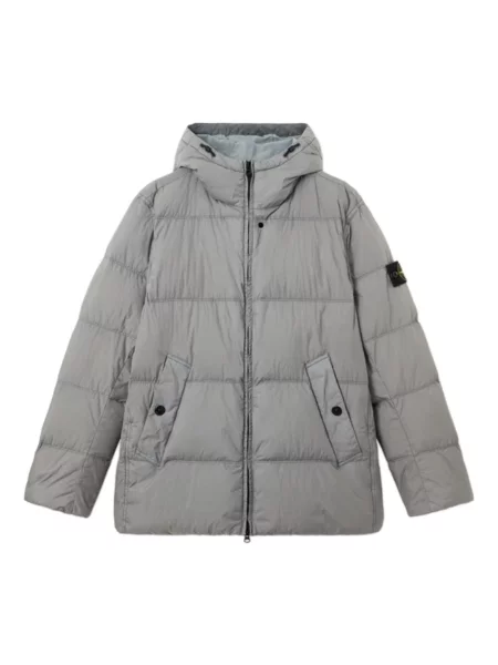 Kurtka puchowa Stone Island z kamieniami szara