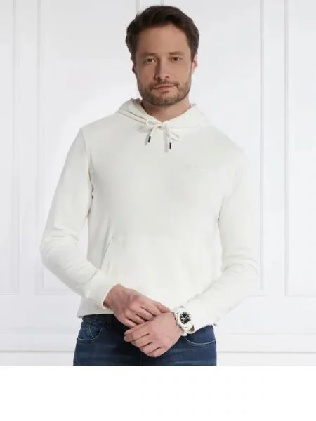 BOSS ORANGE Hanorac Wetowelhood | Relaxed fit alb