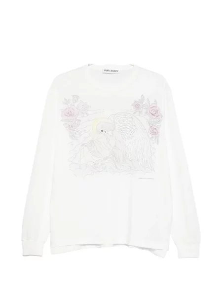 Tricou Our Legacy cu imagine alb