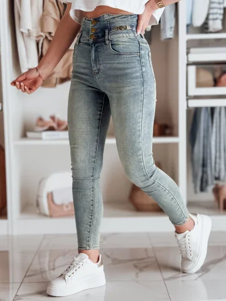 Spodnie jeansowe skinny STOLINE Dstreet niebieskie