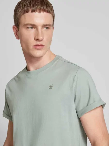 T-shirt z detalem z logo G-star Raw miętowa