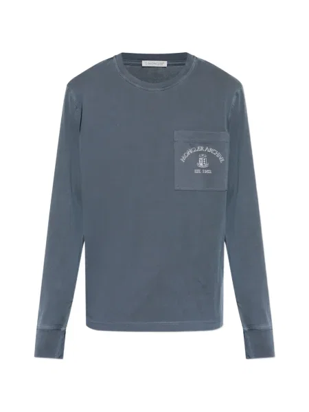 Tricou Moncler lung albastru