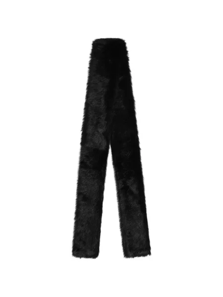 Fular Dolce & Gabbana din piele de oaie negru