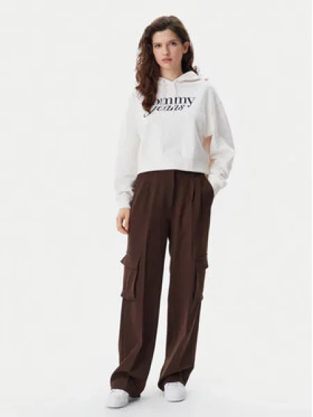 Tommy Jeans Mikina Script béžová