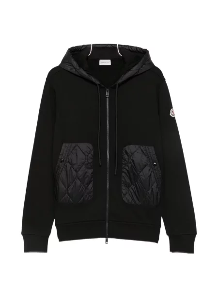 Hanorac cu glugă Moncler cu glugă negru