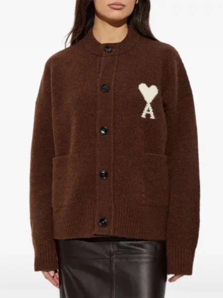 Cardigan Ami Paris tricotate maro