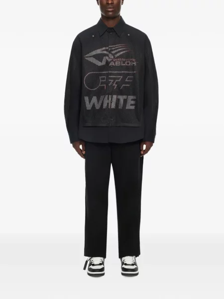 Cămașă Off-white plasă alb